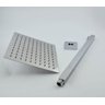 Ducha Chuveiro 20x20 Slim Inox Com Braço Quadrado -solar Gás - 9