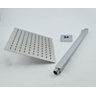 Ducha Chuveiro 20x20 Slim Inox Com Braço Quadrado -solar Gás - 8
