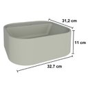 Ver imagem 2 de Cuba Para Banheiro em Mármore Sintético 31,2x32,7cm Duna Cozimax