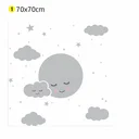Ver imagem 2 de Adesivo Parede Lua Estrela Branco 70x70 Quarto Infantil