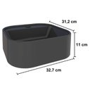 Ver imagem 2 de Cuba Para Banheiro em Mármore Sintético 31,2x32,7cm Duna Cozimax