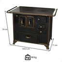 Ver imagem 4 de Fogão a Lenha Venâncio Barroco N Graus 3 29008 com Gabinete Esmaltado Preto