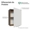 Ver imagem 4 de Armário Aéreo 50cm 1 Porta Rustic/Branco Stella Madesa
