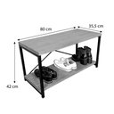 Ver imagem 4 de Sapateira Banco Style Industrial Carvalho e Preto