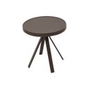 Ver imagem 3 de Mesa Mesinha Apoio Lateral para Espreguiçadeira e Sala Tampo Alumínio Liso Marrom