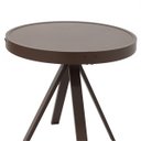 Ver imagem 4 de Mesa Mesinha Apoio Lateral para Espreguiçadeira e Sala Tampo Alumínio Liso Marrom