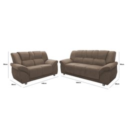 Conjunto Estofado 2 e 3 Lugares Cordoba  - 5