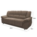 Ver imagem 4 de Conjunto de Sofás 2 e 3 Lugares Suede Bege Cordoba 140cm e 184cm