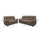 Ver imagem 5 de Conjunto de Sofás 2 e 3 Lugares Suede Bege Cordoba 140cm e 184cm