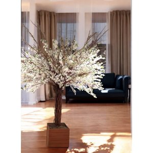 Árvore Artificial Flores de Cerejeira Branca 2 Mt Grande