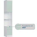 Ver mais imagens de Módulo Mesa Cabeceira 2 Portas e 1 Gaveta Infinity Branco/Line/Pistache