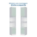 Ver imagem 5 de Módulo Mesa Cabeceira 2 Portas e 1 Gaveta Infinity Branco/Line/Pistache