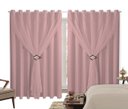 Ver imagem 1 de Cortina Blackout PVC 2,00m X 2,50m Com Voil Rosa