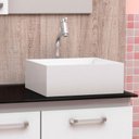 Ver imagem 3 de Cuba para Banheiro em Mármore Sintético 31x27,2cm Prisma Cozimax