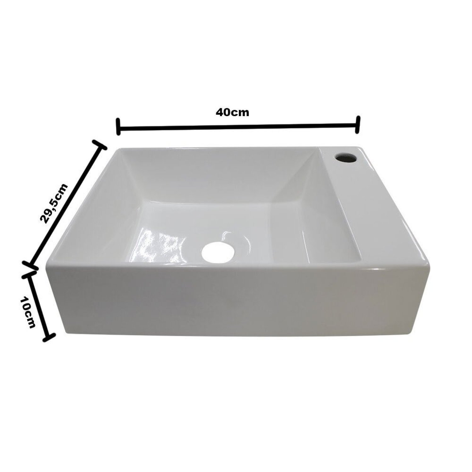Cuba Para Banheiro em Mármore Sintético com Base 40x29,5cm Prisma Cozimax - 2