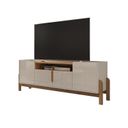 Ver imagem 3 de Rack para TV até 60 Polegadas MDF 170cm Pés em Madeira Maciça Lizz Versátile Bege Off White/Cedro