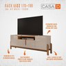 Rack Para TV até 60 Polegadas Pés em Madeira Maciça 170cm Lizz Versátile - 5
