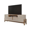 Ver imagem 3 de Rack para TV até 60 Polegadas MDF 170cm Pés em Madeira Maciça Lizz Versátile Bege