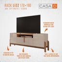 Ver imagem 5 de Rack para TV até 60 Polegadas MDF 170cm Pés em Madeira Maciça Lizz Versátile Bege Off White/Cedro