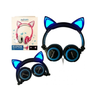 Fone Ouvido Headphone Orelha Gato com LED Hf-C22 Preto/Azul - 3