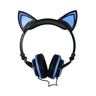 Fone Ouvido Headphone Orelha Gato com LED Hf-C22 Preto/Azul - 1