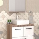 Ver imagem 3 de Cuba Para Banheiro em Mármore Sintético 35x37cm Cubo Cozimax