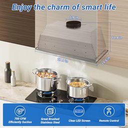 Coifa Amzchef Embutida 30", Aço Inox, 900 Cfm, 3 Velocidades e Led - 7