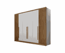 Ver imagem 2 de Guarda Roupa Casal 6 Portas 8 Gavetas - Maldivas Ripado-branco - Móveis Novo Horizonte