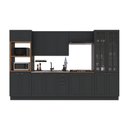 Ver imagem 2 de Armário de Cozinha Modulada Completa Fidelitá Nara 100% MDF 6 Peças 350cm 18 Portas 2 Gavetas sem