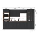 Ver imagem 4 de Armário de Cozinha Modulada Completa Fidelitá Nara 100% MDF 6 Peças 350cm 18 Portas 2 Gavetas sem