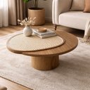 Ver imagem 1 de Mesa de Centro Lume 60cm Freijó Palha