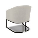 Ver imagem 7 de Poltrona Decorativa Base Industrial Preto Stella Bouclê Cinza D03 - D'Rossi