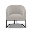 Ver imagem 5 de Poltrona Decorativa Base Industrial Preto Stella Bouclê Cinza D03 - D'Rossi