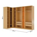 Ver imagem 4 de Guarda Roupa Planejado 7 Peças 1 Nicho com LED Samambaia CabeCasa MadeiraOriginals Marrom/Carvalho