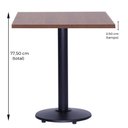 Ver imagem 4 de Mesa Zeta em Ferro Preto 75 Cm (altura) com Tampo em Mdp Quadrado 80 Cm Imbuia