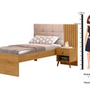 Ver imagem 4 de Cama de Solteiro Ripada 103,6cm Lady Marrom/Nature/Bege