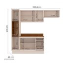 Ver imagem 4 de Cozinha Completa Koya 8 Portas 3 Gavetas 40250048 Creme - Politorno