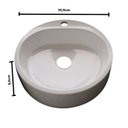 Ver imagem 2 de Cuba Para Banheiro em Mármore Sintético 35,5cm Curve com Base Cozimax