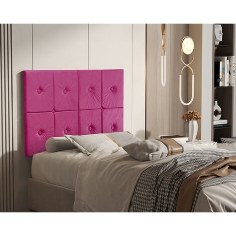 Painel de Cama Solteiro 0,90cm Botão - Cores - Compra Moveis em Casa: Pink