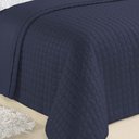 Ver imagem 2 de Kit Cobre Leito Colcha Veneza King 3 Peças Hipercal 180 Fios - Azul Marinho