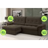 Sofá Arezzo Retrátil/Reclinável 4Lugares Suede Marrom 2,15m - Xflex - 2