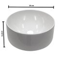 Ver imagem 2 de Cuba para Banheiro em Mármore Sintético 35cm Domo Cozimax Branco