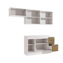 Ver imagem 3 de Armário de Cozinha Completa 100% Mdf 240cm Branco/nogueira Celeste Kappesberg