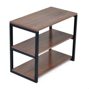 Mesa Mesinha Lateral Apoio Decoração Cristal Preto Madeira