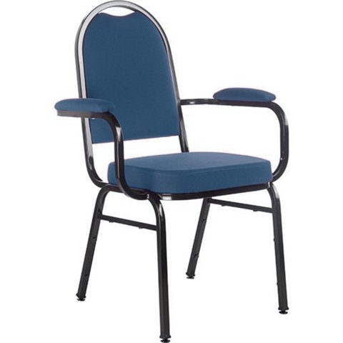 Cadeira com Braços para Auditórios Linha Hotel Azul