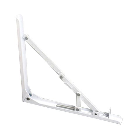 Suporte Dobrável 30 cm Leve (60 Kg) para Mesas e Prateleiras Branco Balls 01 par