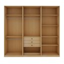 Ver imagem 4 de Guarda Roupa 239 Cm 6 Portas 3 Gavetas e Cabideiros 100% Mdf Cor:savana