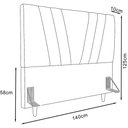 Ver imagem 4 de Cabeceira Casal 140cm Bell Suede Marrom Rm Marrom