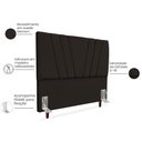Ver imagem 6 de Cabeceira Casal 140cm Bell Suede Marrom Rm Marrom