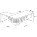 Ver imagem 4 de Mesa Escritório em L 200cm Lado Direito A06 - Mpozenato Executiva